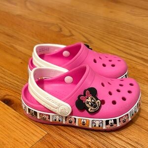 CROCS Baby Toddler Pink Minnie Mouse Clogs  -size C6